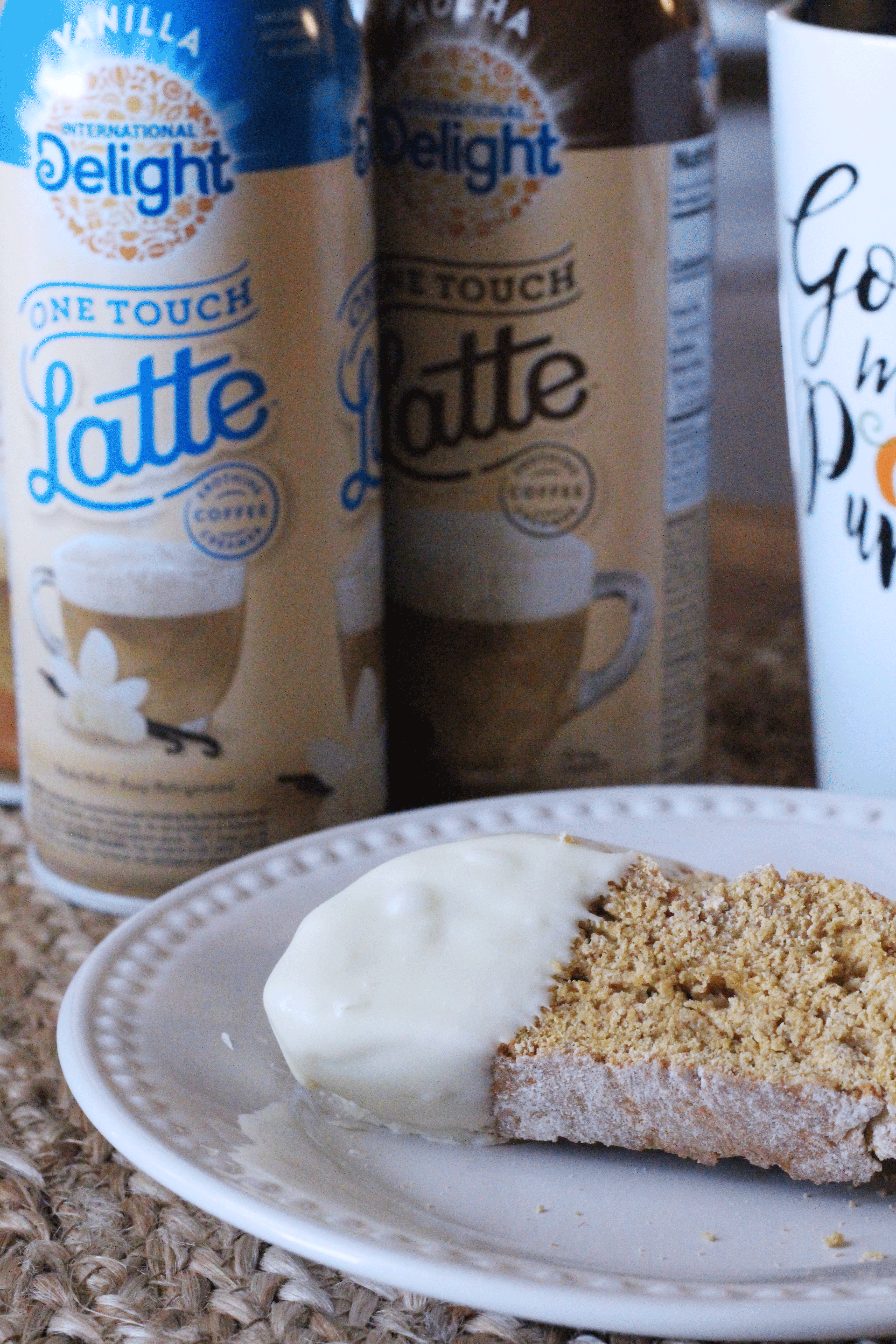 Pumpkin Spice Biscotti with International Delight One Touch Latte