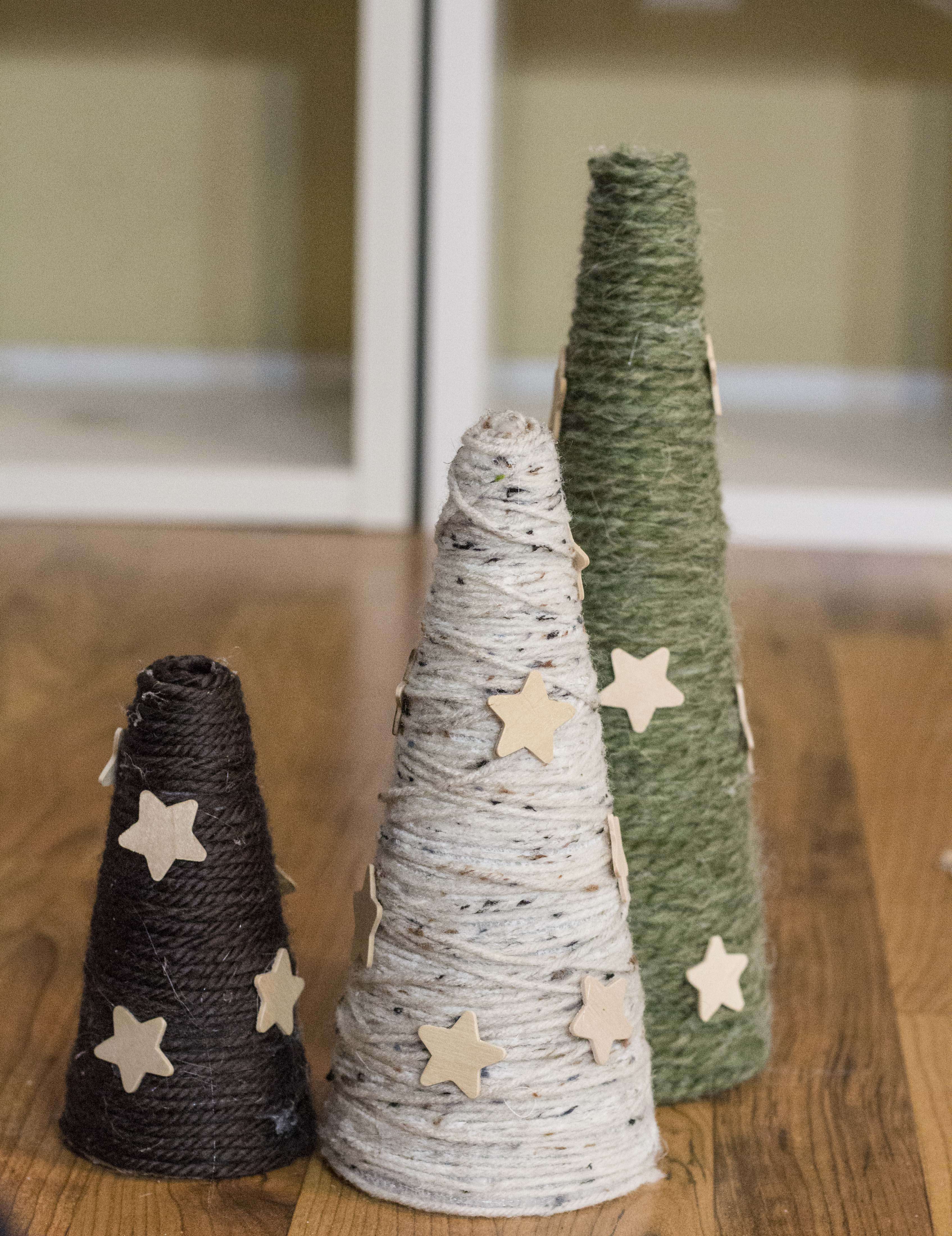 Decorate your home with these DIY Yarn Trees